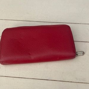 Neiman Marcus leather zip long wallet. Good condition.